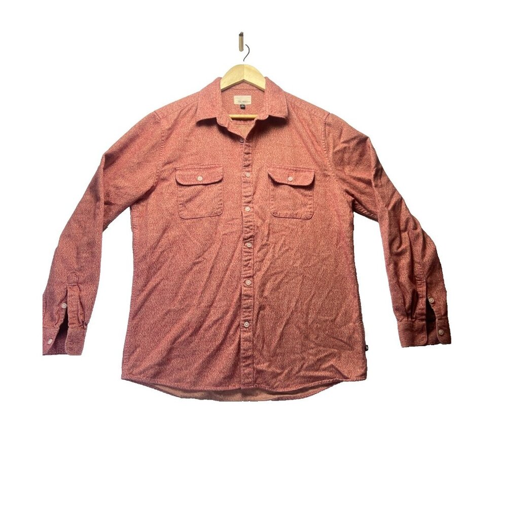 Civil Society Men's Red Heather Button Up Casual Shirt Size Large